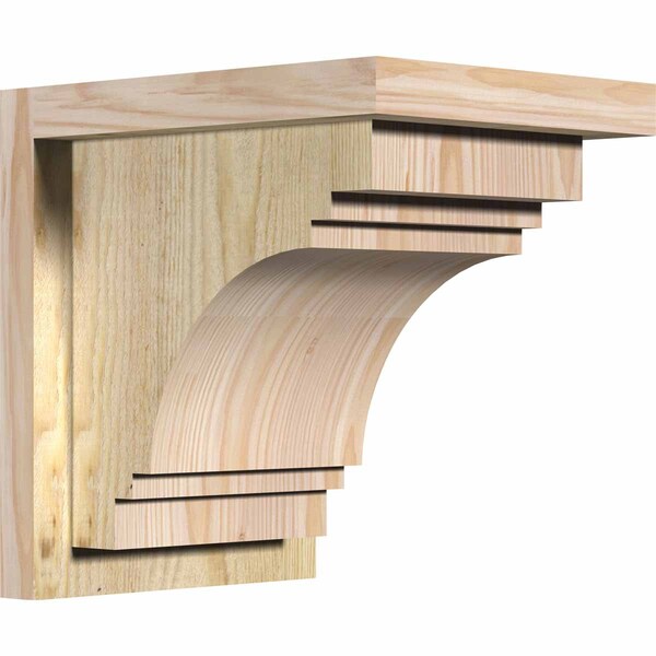 Ekena Millwork Pescadero Rough Sawn Corbel w/Backplate, Douglas Fir, 8"W x 10"D x 10"H COR08X10X10PEC01RDF - main